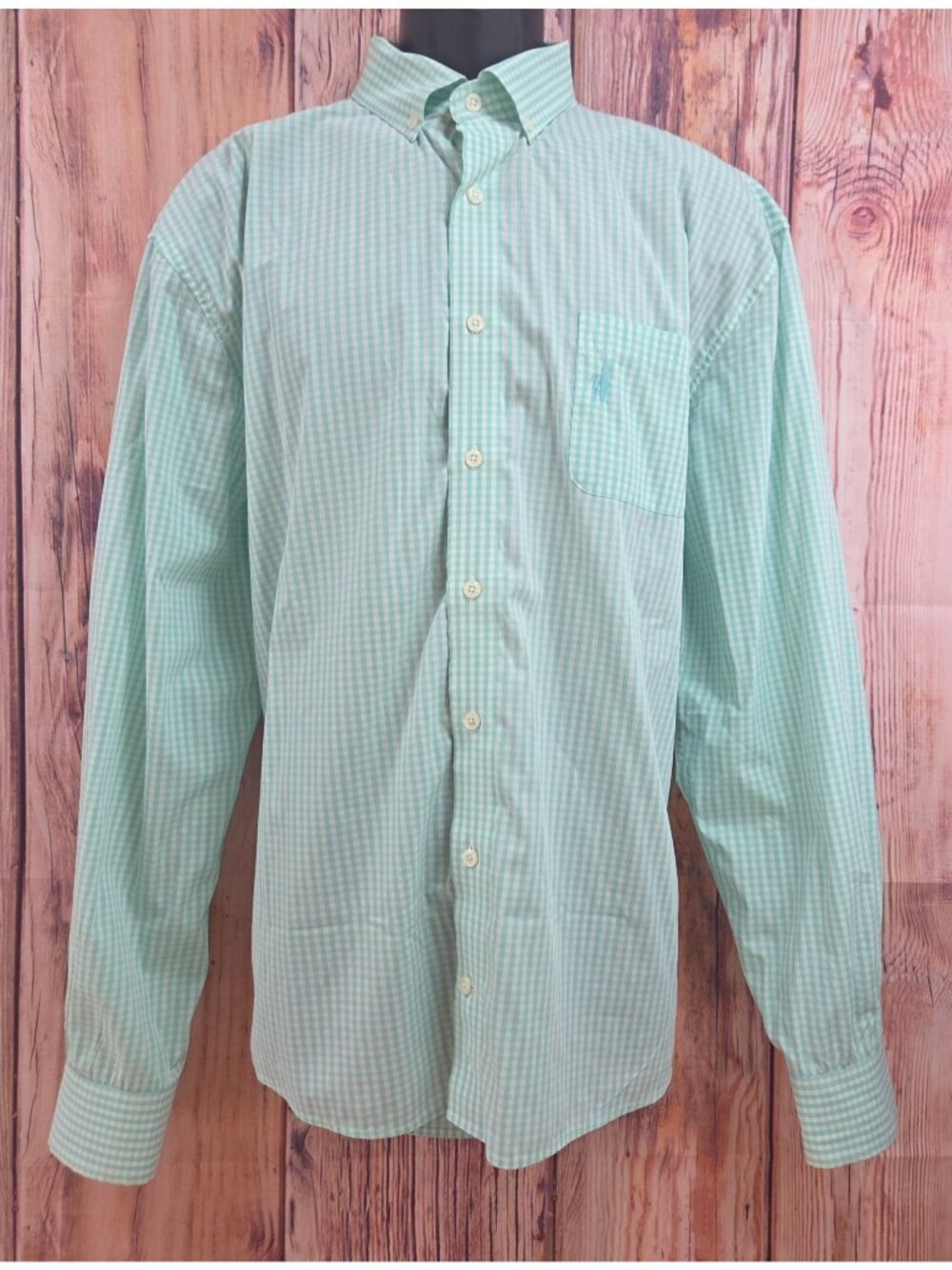 Johnnie-O Mens Green Check Long Sleeve Prep-Formance Shirt XL
